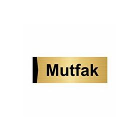 Özarslan Dizayn Departman Kapı İsimliği Mutfak 7x20 cm Altın Renk Metal Yönlendirme Levhası