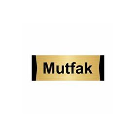 Özarslan Dizayn Departman Kapı İsimliği Mutfak 7x20 cm Altın Renk Metal Yönlendirme Levhası