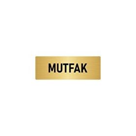 Özarslan Dizayn Departman Kapı İsimliği Mutfak 7x20 cm Altın Renk Metal Yönlendirme Levhası