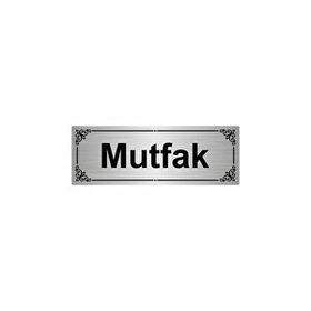 Özarslan Dizayn Departman Kapı İsimliği Mutfak 7x20 cm Gümüş Renk Metal Yönlendirme Levhası