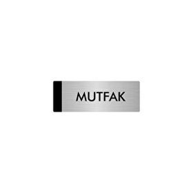 Özarslan Dizayn Departman Kapı İsimliği Mutfak 7x20 cm Gümüş Renk Metal Yönlendirme Levhası