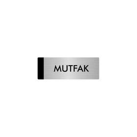 Özarslan Dizayn Departman Kapı İsimliği Mutfak 7x20 cm Gümüş Renk Metal Yönlendirme Levhası