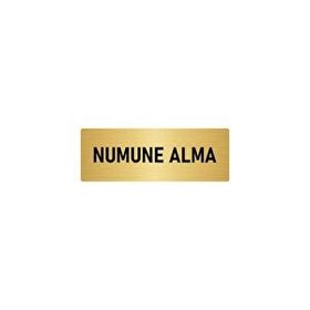 Özarslan Dizayn Departman Kapı İsimliği Numune 10x20 cm Altın Renk Metal Yönlendirme Levhası