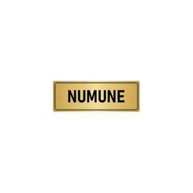 Özarslan Dizayn Departman Kapı İsimliği Numune 5x20 cm Altın Renk Metal Yönlendirme Levhası