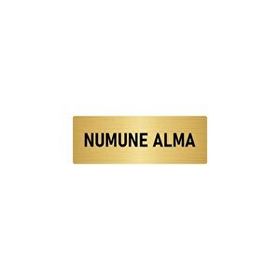 Özarslan Dizayn Departman Kapı İsimliği Numune 5x20 cm Altın Renk Metal Yönlendirme Levhası