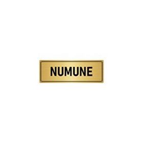 Özarslan Dizayn Departman Kapı İsimliği Numune 5x20 cm Altın Renk Metal Yönlendirme Levhası