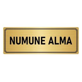 Özarslan Dizayn Departman Kapı İsimliği Numune 5x20 cm Altın Renk Metal Yönlendirme Levhası