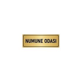 Özarslan Dizayn Departman Kapı İsimliği Numune Odası 10x20 cm Altın Renk Metal Yönlendirme Levhası