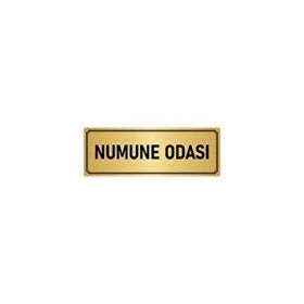 Özarslan Dizayn Departman Kapı İsimliği Numune Odası 10x20 cm Altın Renk Metal Yönlendirme Levhası