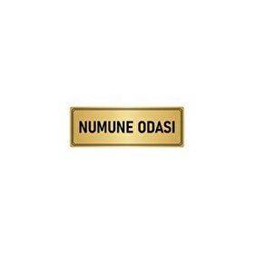 Özarslan Dizayn Departman Kapı İsimliği Numune Odası 10x20 cm Altın Renk Metal Yönlendirme Levhası