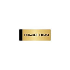 Özarslan Dizayn Departman Kapı İsimliği Numune Odası 10x20 cm Altın Renk Metal Yönlendirme Levhası