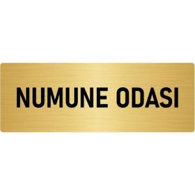 Özarslan Dizayn Departman Kapı İsimliği Numune Odası 10x20 cm Altın Renk Metal Yönlendirme Levhası