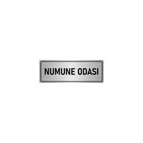 Özarslan Dizayn Departman Kapı İsimliği Numune Odası 10x20 cm Gümüş Renk Metal Yönlendirme Levhası