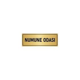 Özarslan Dizayn Departman Kapı İsimliği Numune Odası 5x20 cm Altın Renk Metal Yönlendirme Levhası