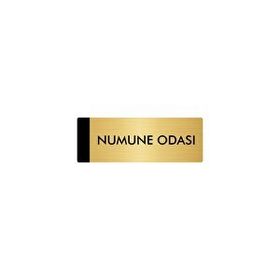 Özarslan Dizayn Departman Kapı İsimliği Numune Odası 5x20 cm Altın Renk Metal Yönlendirme Levhası