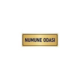 Özarslan Dizayn Departman Kapı İsimliği Numune Odası 5x20 cm Altın Renk Metal Yönlendirme Levhası