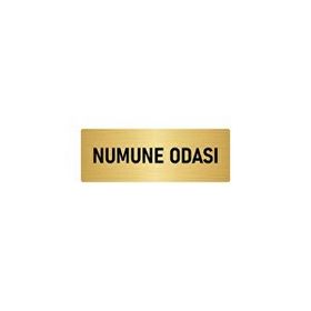 Özarslan Dizayn Departman Kapı İsimliği Numune Odası 5x20 cm Altın Renk Metal Yönlendirme Levhası