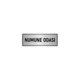 Özarslan Dizayn Departman Kapı İsimliği Numune Odası 5x20 cm Gümüş Renk Metal Yönlendirme Levhası