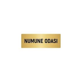 Özarslan Dizayn Departman Kapı İsimliği Numune Odası 7x20 cm Altın Renk Metal Yönlendirme Levhası