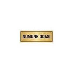 Özarslan Dizayn Departman Kapı İsimliği Numune Odası 7x20 cm Altın Renk Metal Yönlendirme Levhası