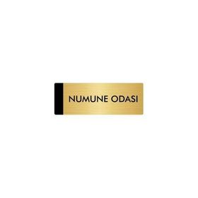 Özarslan Dizayn Departman Kapı İsimliği Numune Odası 7x20 cm Altın Renk Metal Yönlendirme Levhası