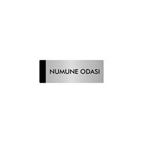 Özarslan Dizayn Departman Kapı İsimliği Numune Odası 7x20 cm Gümüş Renk Metal Yönlendirme Levhası