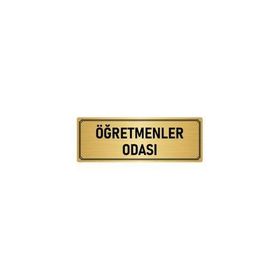 Özarslan Dizayn Departman Kapı İsimliği Öğretmenler Odası 10x20 cm Altın Renk Metal Yönlendirme Levhası