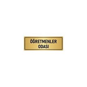 Özarslan Dizayn Departman Kapı İsimliği Öğretmenler Odası 10x20 cm Altın Renk Metal Yönlendirme Levhası
