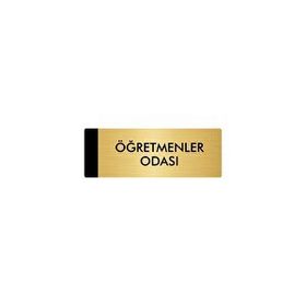 Özarslan Dizayn Departman Kapı İsimliği Öğretmenler Odası 5x20 cm Altın Renk Metal Yönlendirme Levhası