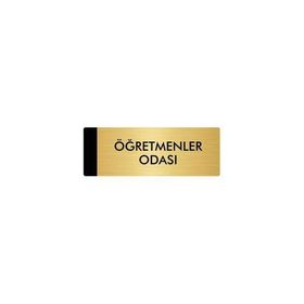 Özarslan Dizayn Departman Kapı İsimliği Öğretmenler Odası 5x20 cm Altın Renk Metal Yönlendirme Levhası