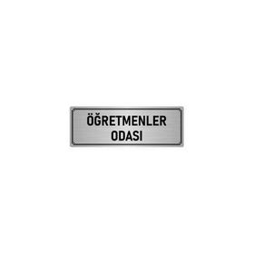 Özarslan Dizayn Departman Kapı İsimliği Öğretmenler Odası 7x20 cm Gümüş Renk Metal Yönlendirme Levhası