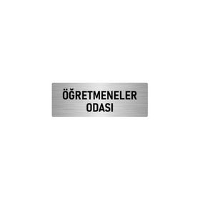 Özarslan Dizayn Departman Kapı İsimliği Öğretmenler Odası 7x20 cm Gümüş Renk Metal Yönlendirme Levhası
