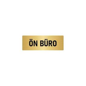 Özarslan Dizayn Departman Kapı İsimliği Ön Büro 10x20 cm Altın Renk Metal Yönlendirme Levhası