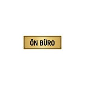 Özarslan Dizayn Departman Kapı İsimliği Ön Büro 10x20 cm Altın Renk Metal Yönlendirme Levhası
