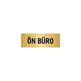 Özarslan Dizayn Departman Kapı İsimliği Ön Büro 10x20 cm Altın Renk Metal Yönlendirme Levhası