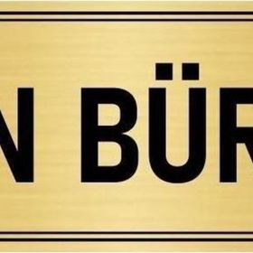 Özarslan Dizayn Departman Kapı İsimliği Ön Büro 10x20 cm Altın Renk Metal Yönlendirme Levhası