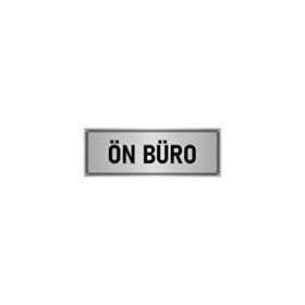 Özarslan Dizayn Departman Kapı İsimliği Ön Büro 10x20 cm Gümüş Renk Metal Yönlendirme Levhası