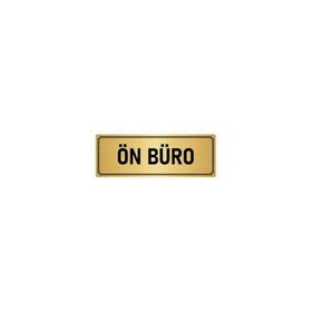 Özarslan Dizayn Departman Kapı İsimliği Ön Büro 5x20 cm Altın Renk Metal Yönlendirme Levhası