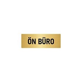 Özarslan Dizayn Departman Kapı İsimliği Ön Büro 5x20 cm Altın Renk Metal Yönlendirme Levhası