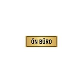 Özarslan Dizayn Departman Kapı İsimliği Ön Büro 5x20 cm Altın Renk Metal Yönlendirme Levhası