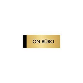 Özarslan Dizayn Departman Kapı İsimliği Ön Büro 5x20 cm Altın Renk Metal Yönlendirme Levhası