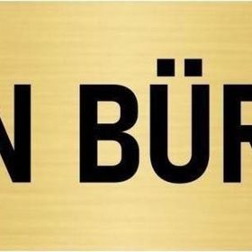Özarslan Dizayn Departman Kapı İsimliği Ön Büro 5x20 cm Altın Renk Metal Yönlendirme Levhası