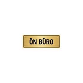 Özarslan Dizayn Departman Kapı İsimliği Ön Büro 7x20 cm Altın Renk Metal Yönlendirme Levhası