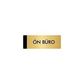 Özarslan Dizayn Departman Kapı İsimliği Ön Büro 7x20 cm Altın Renk Metal Yönlendirme Levhası