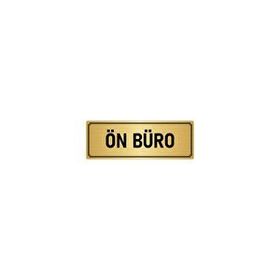 Özarslan Dizayn Departman Kapı İsimliği Ön Büro 7x20 cm Altın Renk Metal Yönlendirme Levhası
