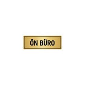 Özarslan Dizayn Departman Kapı İsimliği Ön Büro 7x20 cm Altın Renk Metal Yönlendirme Levhası