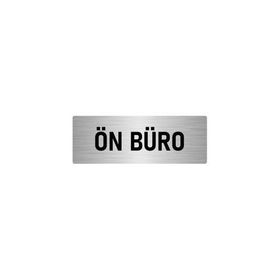 Özarslan Dizayn Departman Kapı İsimliği Ön Büro 7x20 cm Gümüş Renk Metal Yönlendirme Levhası
