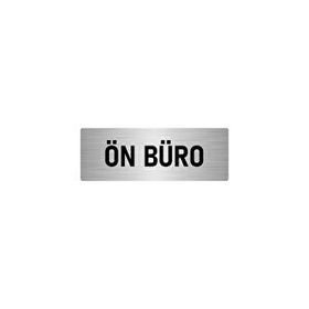 Özarslan Dizayn Departman Kapı İsimliği Ön Büro 7x20 cm Gümüş Renk Metal Yönlendirme Levhası