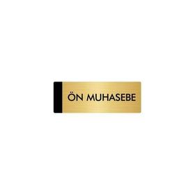 Özarslan Dizayn Departman Kapı İsimliği Ön Muhasebe 7x20 cm Altın Renk Metal Yönlendirme Levhası