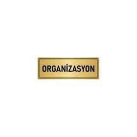 Özarslan Dizayn Departman Kapı İsimliği Organizasyon 10x20 cm Altın Renk Metal Yönlendirme Levhası